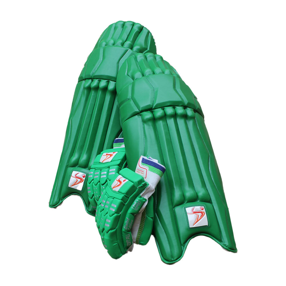 cricket safety gear DS Green Cricket Pads & Gloves Set – Adult Protection Gear – Cricketer  Point – Germany #1 Cricket Store