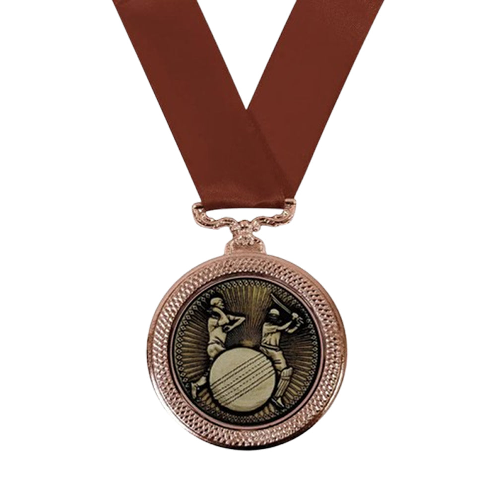 Deluxe Cricket Medal 6 Cm