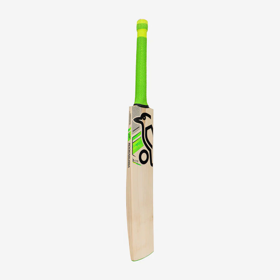 Kookaburra Kahuna Lite Cricket Bat back view with oval Spira Grip handle

