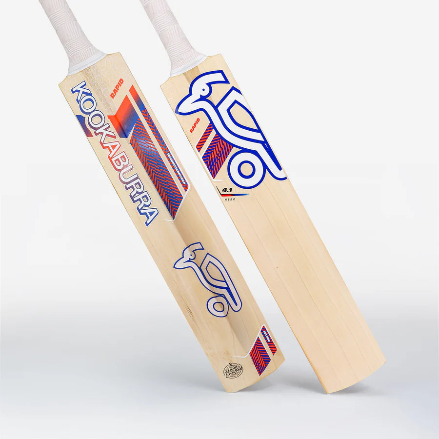 Kookaburra Rapid 4.1 Hero Cricket Bat front profile balanced blade