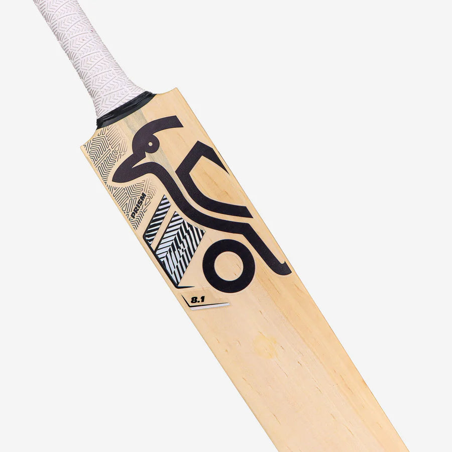 Close-up of Kookaburra Prism 8.1 – mid sweet spot for developing players

