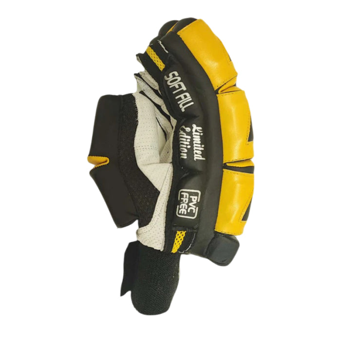 Black/Yellow Cricket Batting Gloves (Mens)