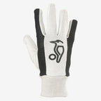 Back of hand view showing breathable cotton fabric and snug fit design.

