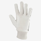 Close-up of strategic foam padding on palm for impact protection.

