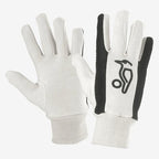 Kookaburra Plain Cotton Wicket Keeping Inner White gloves displayed on a plain background.