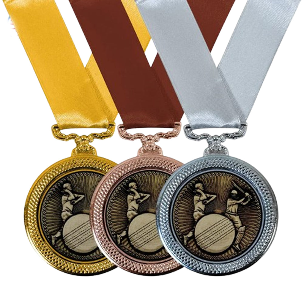 Deluxe Cricket Medal 6 Cm