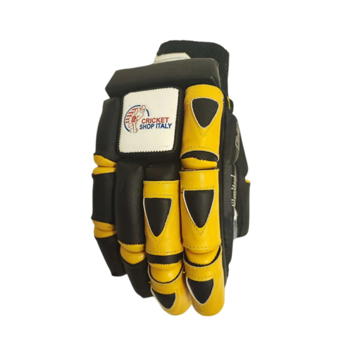 Black/Yellow Cricket Batting Gloves (Mens)