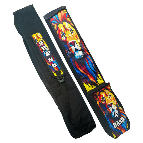 4 Band Cricket Bat Cover with unique lion artwork front view