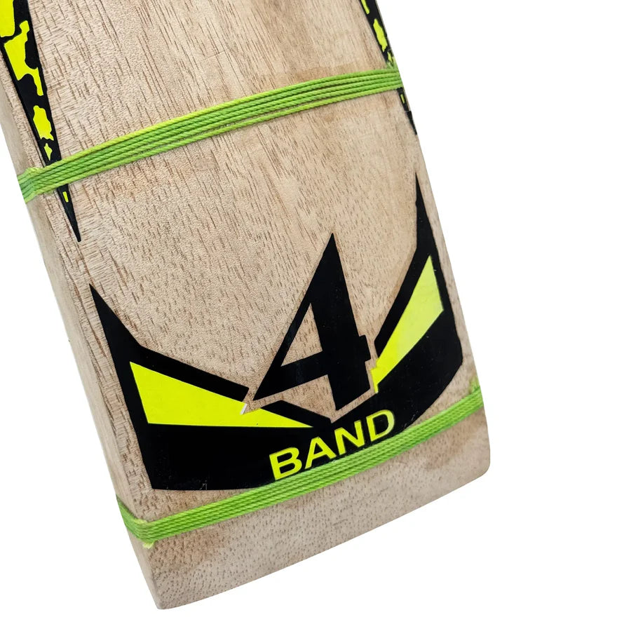 Side profile of the 4 Band Classic Srilankan Soft Ball Bat showing the high-quality wood finish and thick edges.