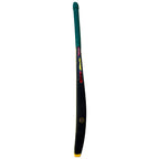 Detailed view of the toe guard protecting the base of the 7T7T Gold Edition Hard Tennis Bat by Cricketer Point.