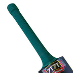 Bottom angle highlighting the protective rubber toe guard on the Cricketer Point 7T7T Gold Edition Hard Tennis Bat.