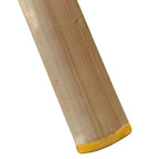 Straight front face view of the Cricketer Point 7T7T Gold Edition Hard Tennis Bat showing its clean Grade A Kashmir willow.