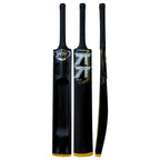 Front profile of the Cricketer Point 7T7T One Side Hero Edition Red Tennis Bat showcasing the Kashmir willow blade.