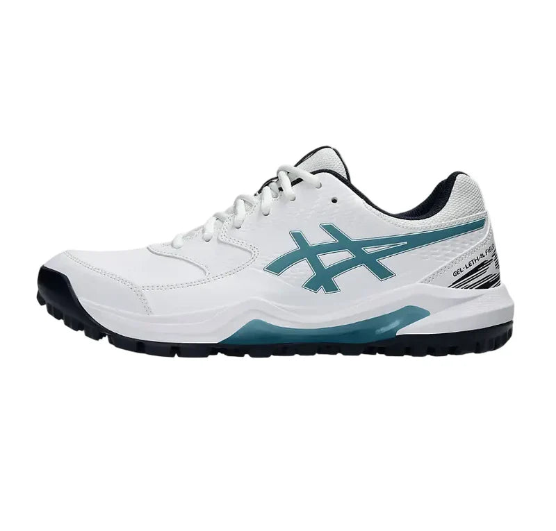 Asics Gel-Lethal Field 2 Cricket Shoes White/Athlantis Blue