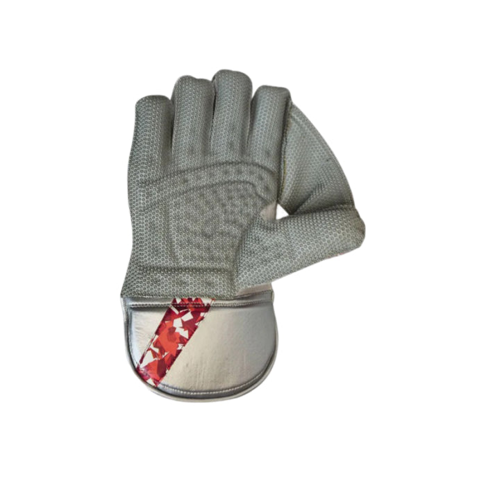 Adidas Pellara 3.0 Wicket Keeping Gloves Silver/Red Adult