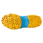 Heel profile of the Adidas CRINU 23 Cricket Shoes highlighting the sturdy ankle collar design and stitching.