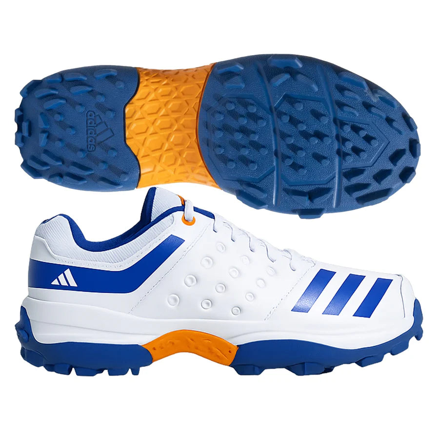 Adidas NU23 cricket shoes showing reinforced toe protection for bowlers