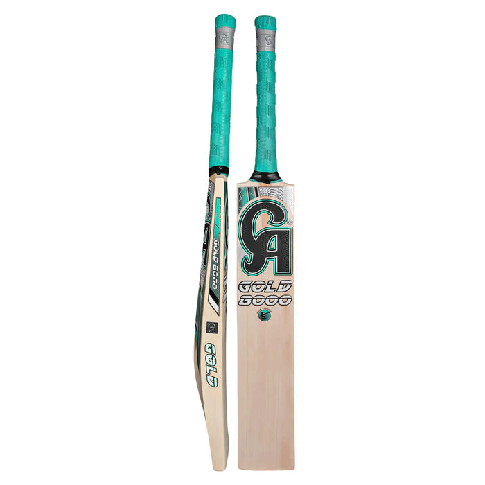 CA Gold 8000 English Willow Cricket Bat with clean grain and enlarged sweet spot.