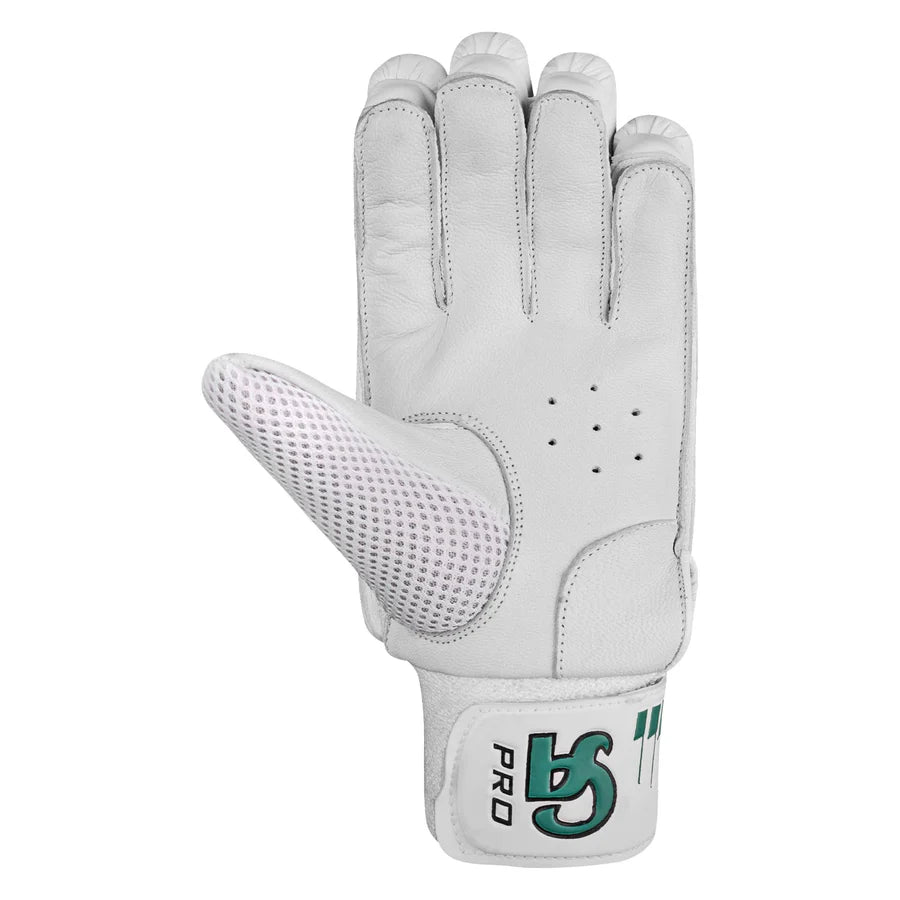 CA Pro 10000 batting gloves with secure wrist strap closure