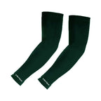 Green CA Fielding Elbow Sleeves Pair displaying the protective coverage length and secure elasticated arm cuffs.