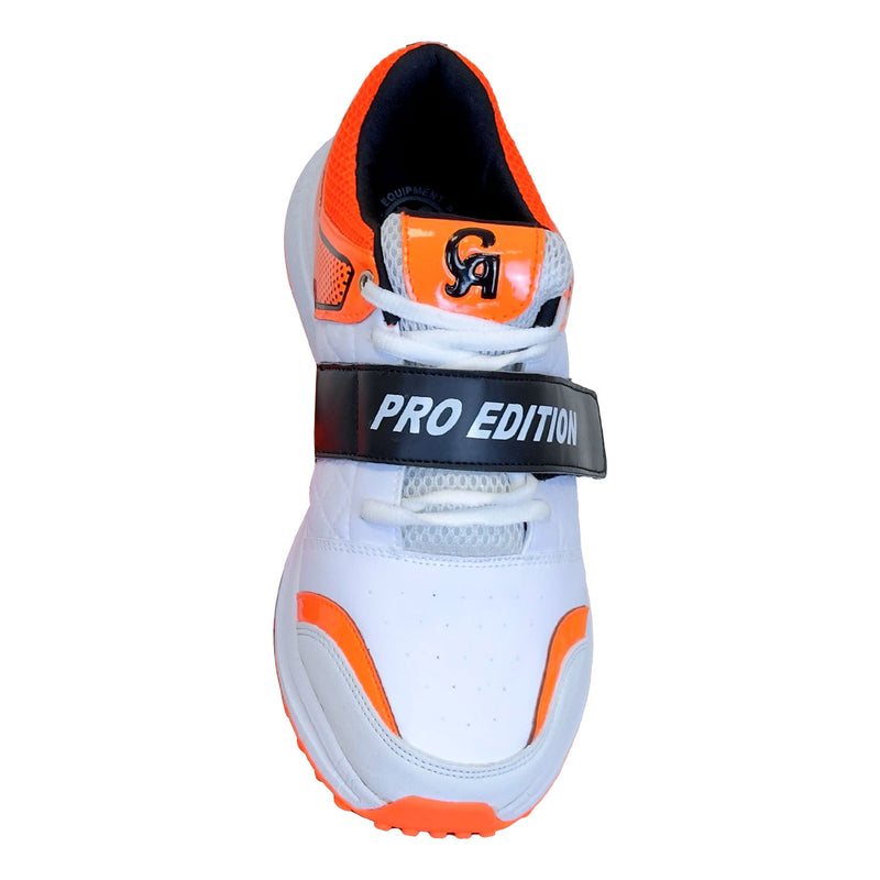 CA Pro Edition Cricket Shoes White/Orange