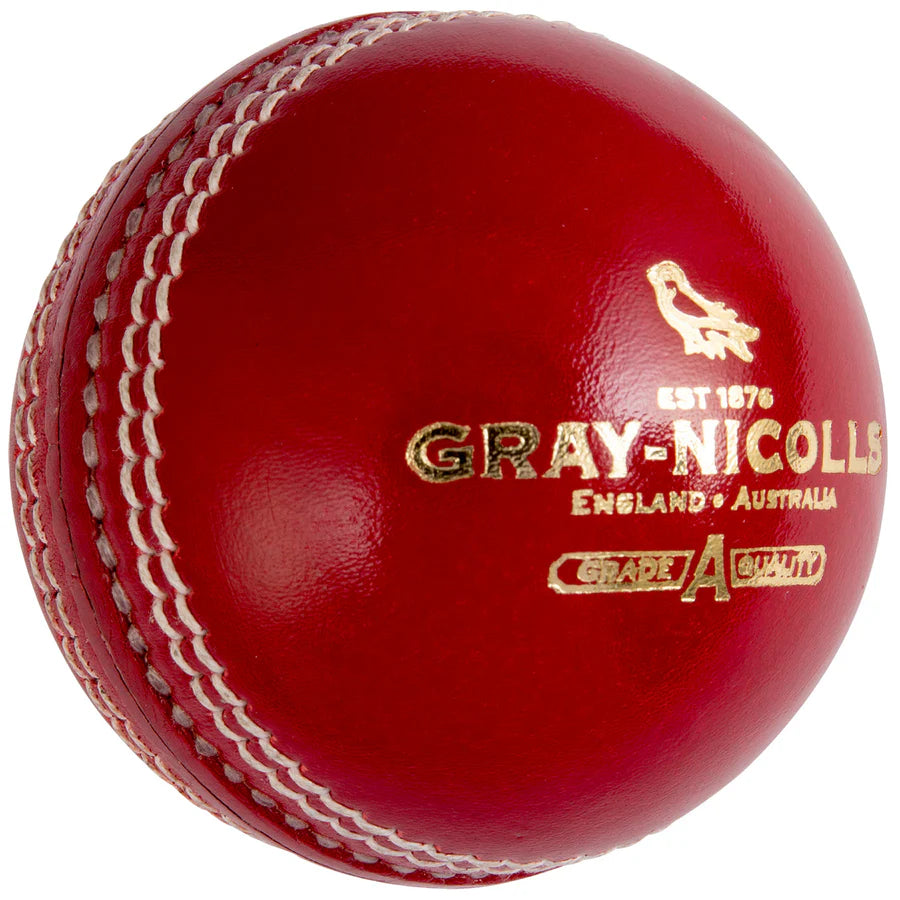 Gray Nicolls Crest Academy Cricket Ball Grade 3 Chrome Tanned Leather Cork Rubber Core Hard Shell Lining