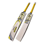 Full front view of the Ca Pro Force 10000 tape ball cricket bat from Cricketer Point featuring the distinct brand logo on a smooth wooden face.