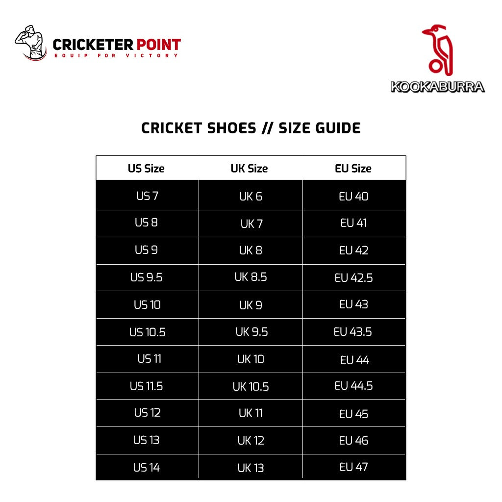 Size Guide — Pointes de rechange en plastique pour Kookaburra