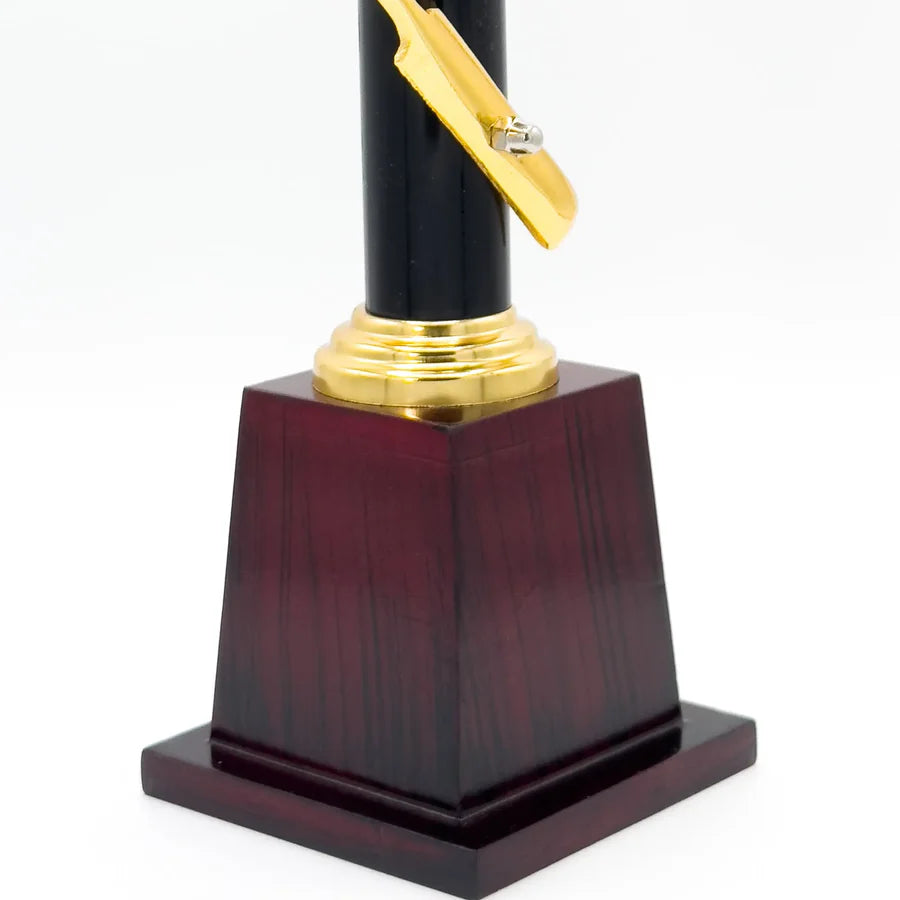  Pro Cricket Trophy -272 with a personalized team logo and award ribbon, ready for presentation.