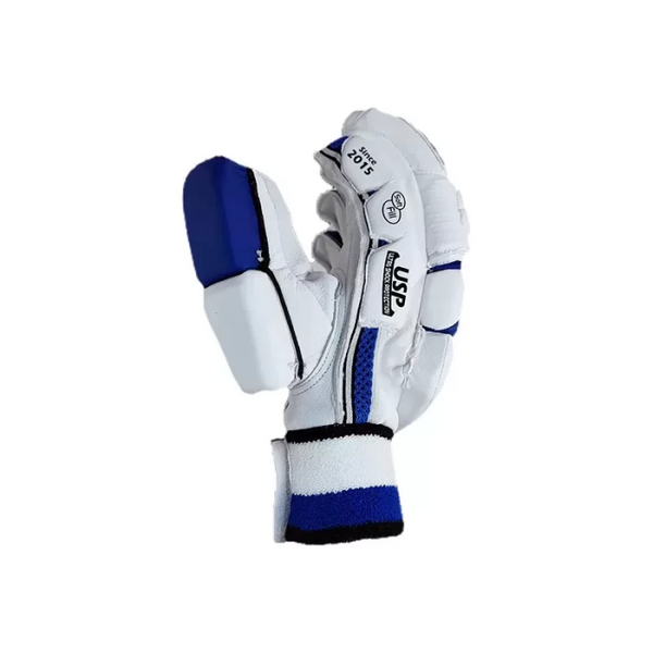 DS D 1.0 White/Blu Batting Gloves Adult