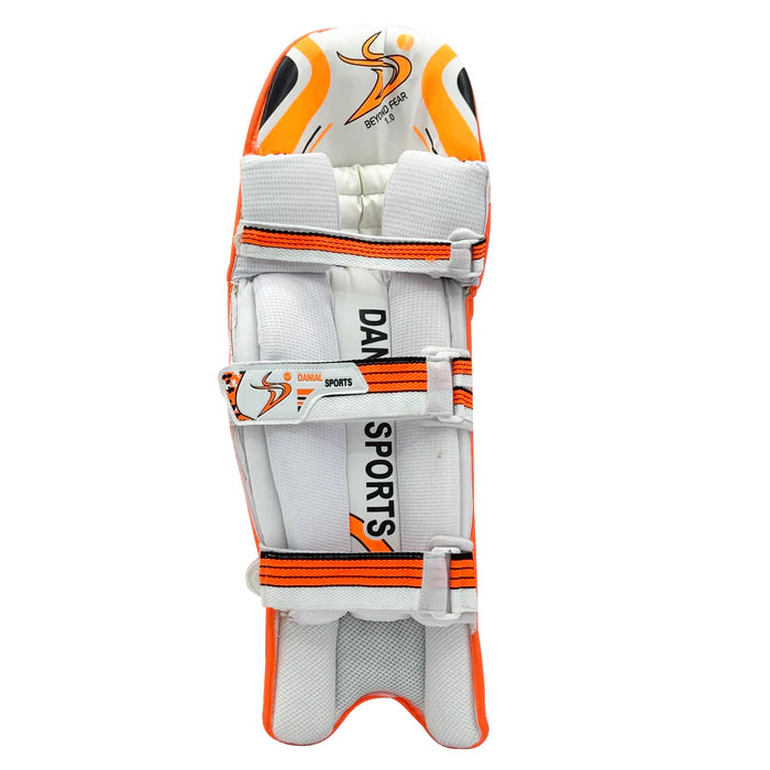 DS 1.0 Orange Cricket Batting Pads Adult