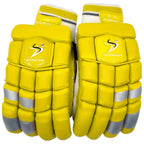 DS T/20 Limited Edition Batting Gloves front view in bright Yellow