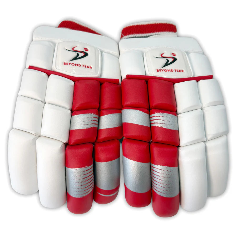 DS 1.1 L.E Batting Gloves in White and Red front view