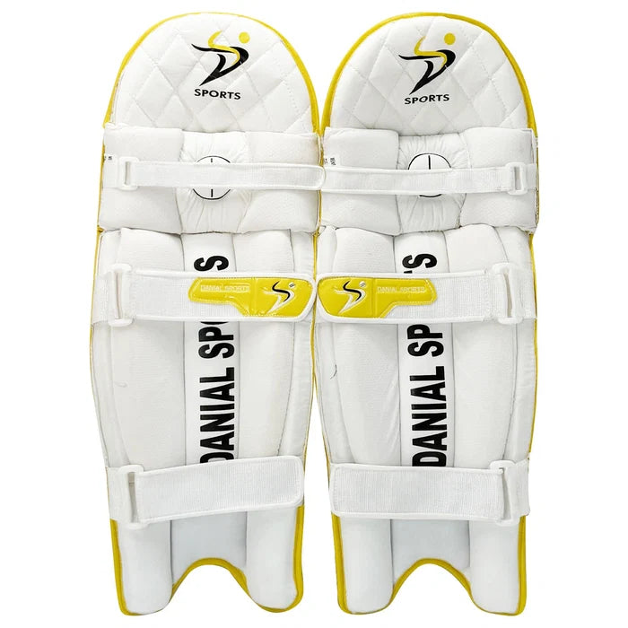 Inner padded lining of DS T/20 Cricket Batting Pads Yellow with knee roll bolster by Cricketer Point