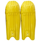 Side profile of DS T/20 Cricket Batting Pads Yellow highlighting high-density foam edge thickness