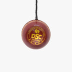 Red leather hanging cricket ball for solo training