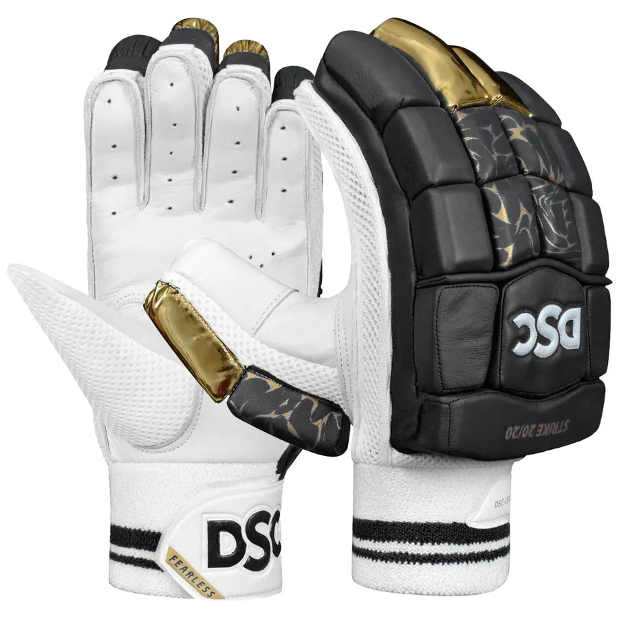 DSC Strike 20/20 Batting Gloves Black