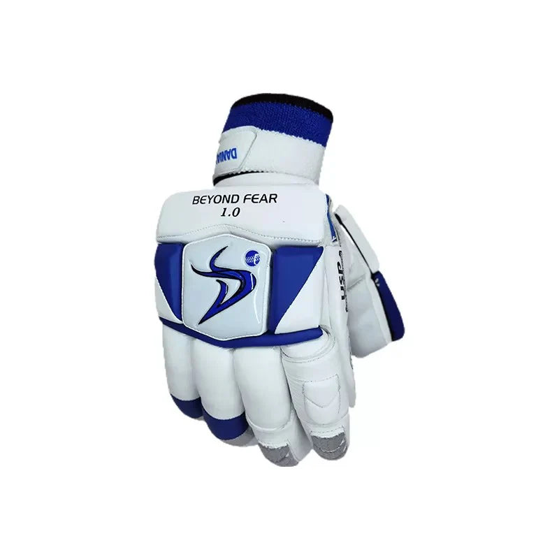 DS D 1.0 Weiß/Blaue Schlaghandschuhe für Erwachsene