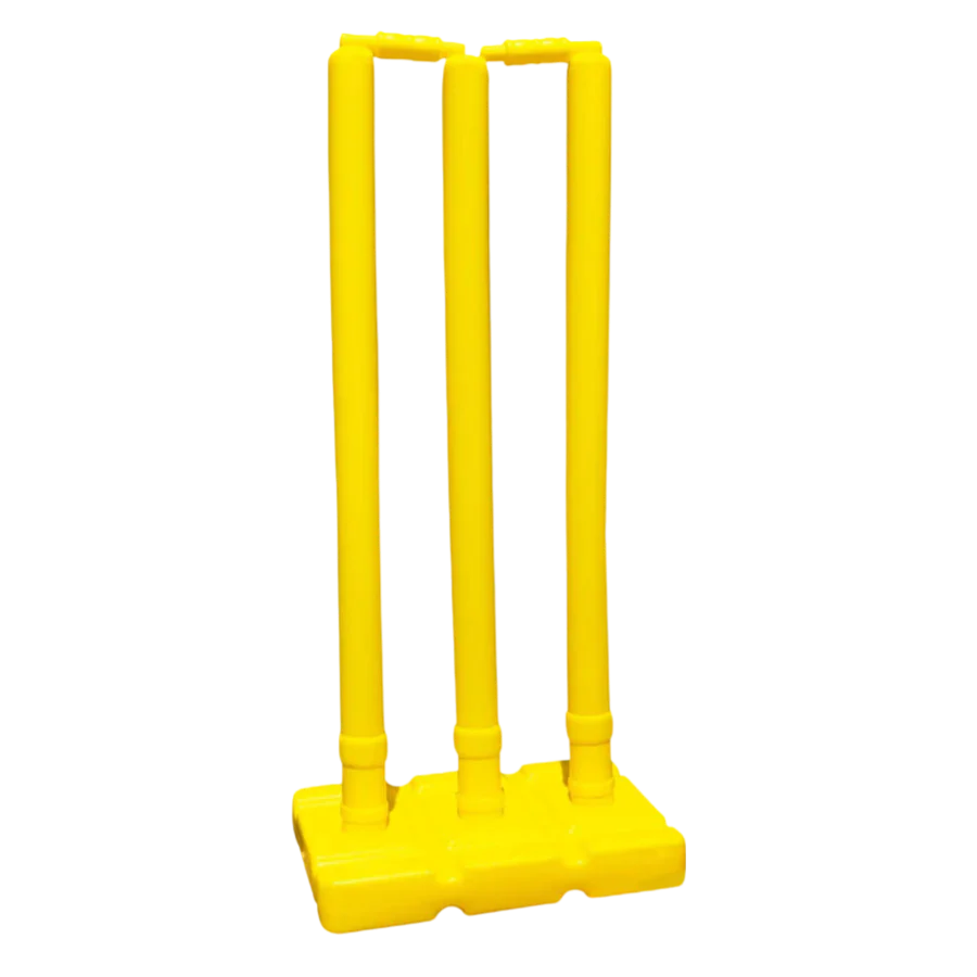Plastic Cricket Stump Wicket Set (Yellow)