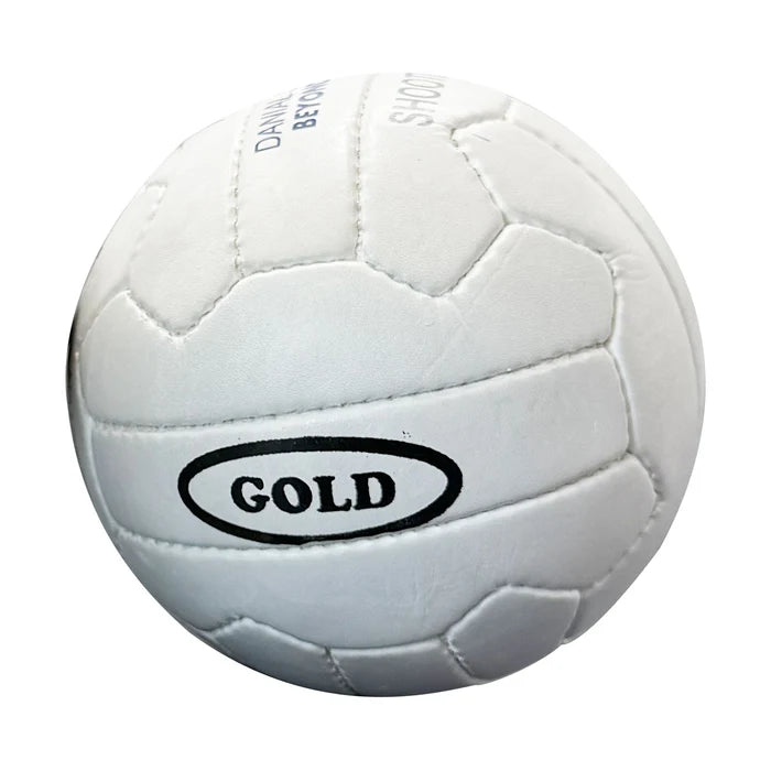 Front view of white DS Beyond Fear Shooting Ball volleyball with size 18 branding