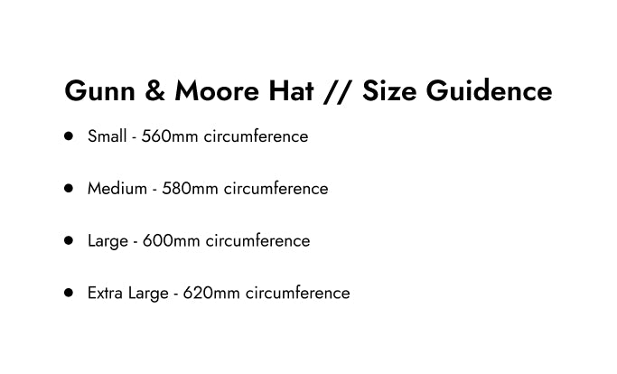 Size Guide — Chapeau Panama Gunn & Moore bordeaux