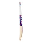 Side view showing the pronounced bow shape of the Grade 1/2 English willow cricket bat.

