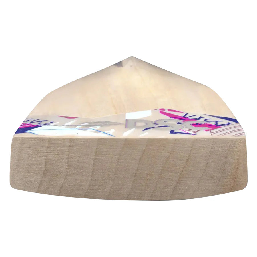 DSC Intense Rage bat held in a classic batting stance, showing its balance and profile.

