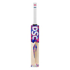 The DSC Intense Rage bat balanced on a finger, demonstrating its perfect pickup and balance point.
