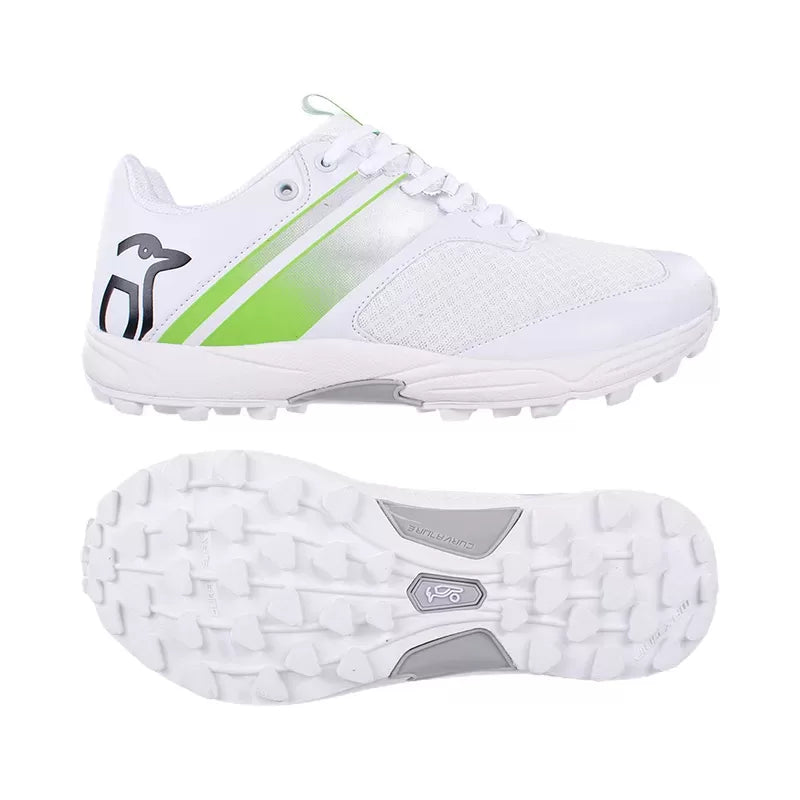 Kookaburra KC 3.0 Rubber Sole Cricket Shoe  WHITE/LIME