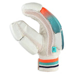 Kookaburra Aura 5.1 batting gloves close-up showing premium leather finish and strong finger protection | cricketerpoint