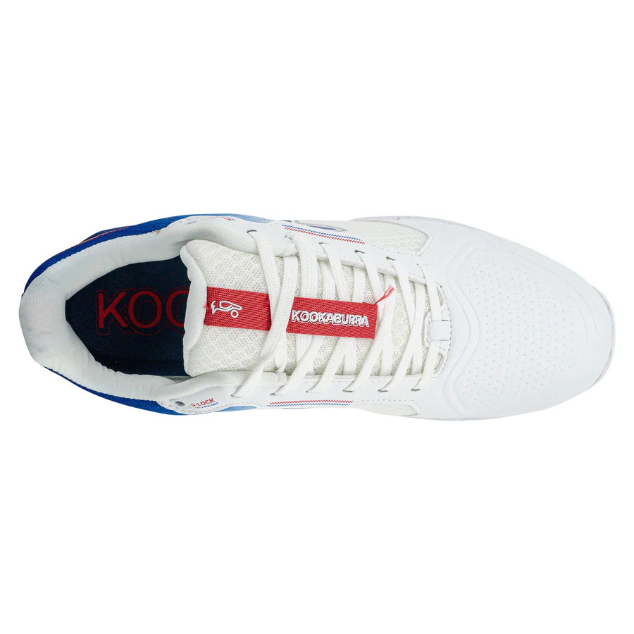 Top view of Kookaburra KC 1.0 Rubber Cricket Shoes showing mesh upper construction at CricketerPoint
