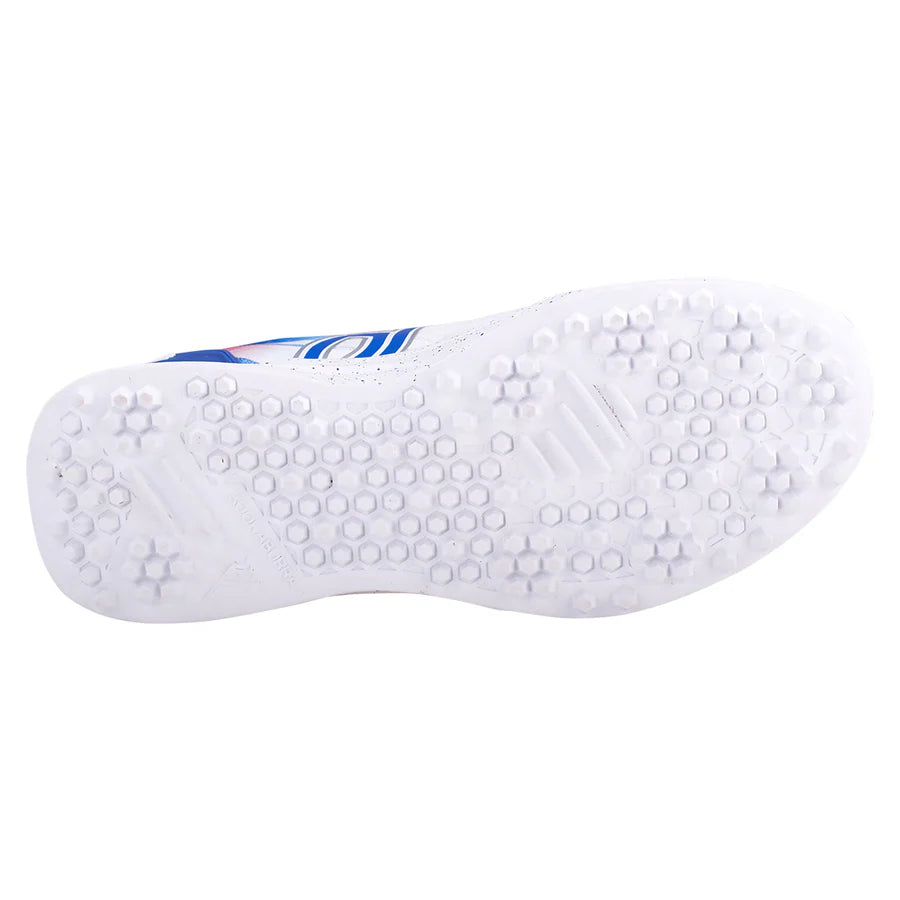 Kookaburra KC 1.0 Rubber Cricket Shoes in White/Blue/Red color variant available at CricketerPoint
