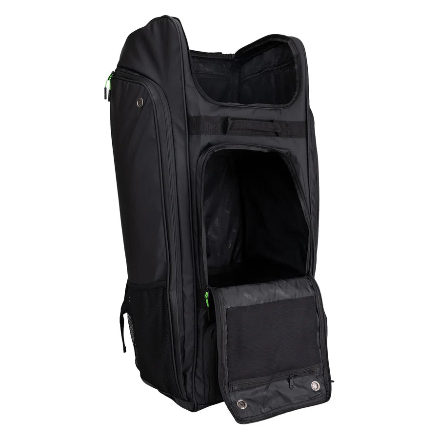 Kookaburra Pro Players Duffle Bag fully packed with cricket gear for a match.

