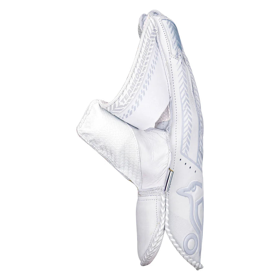 Side view of Kookaburra SC 1.1 Wicket Keeping Gloves pair showing full shape and design

